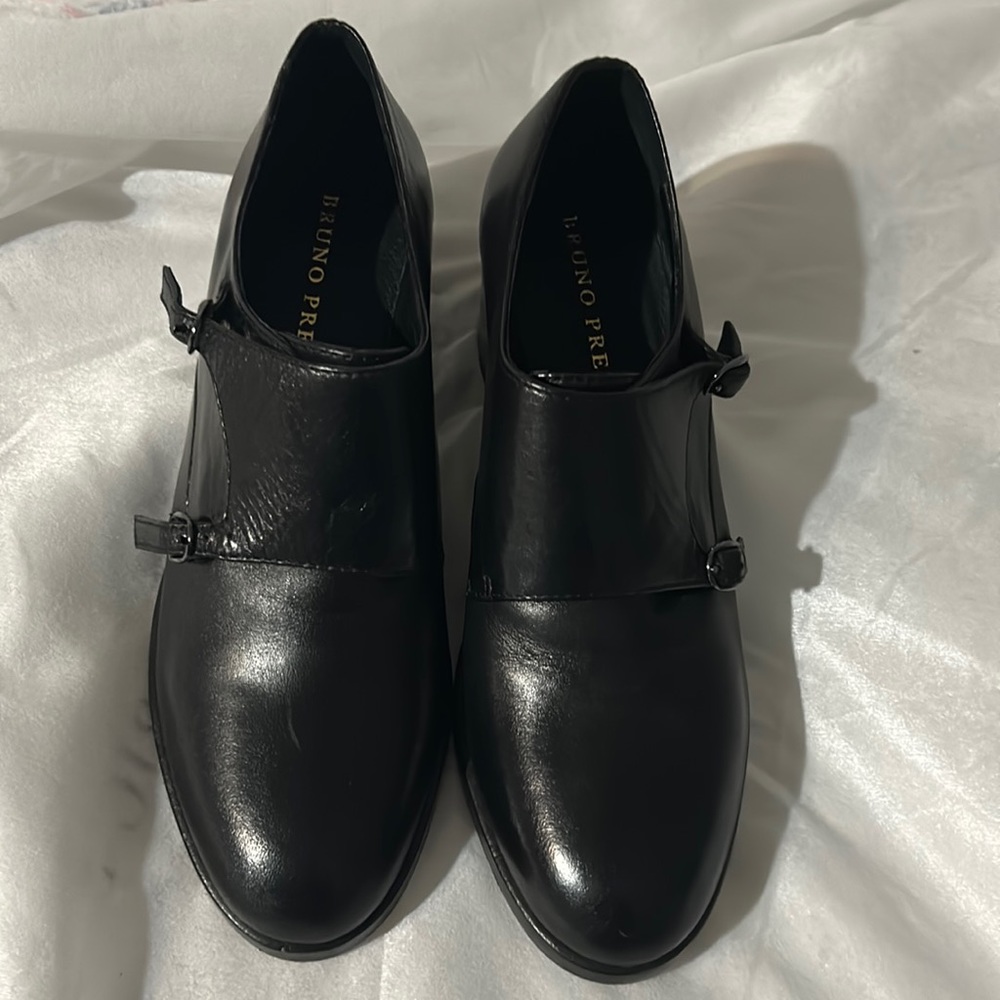 Italian leather Women’s shoes black, never worn outdoors, Bruno Premi, size 7